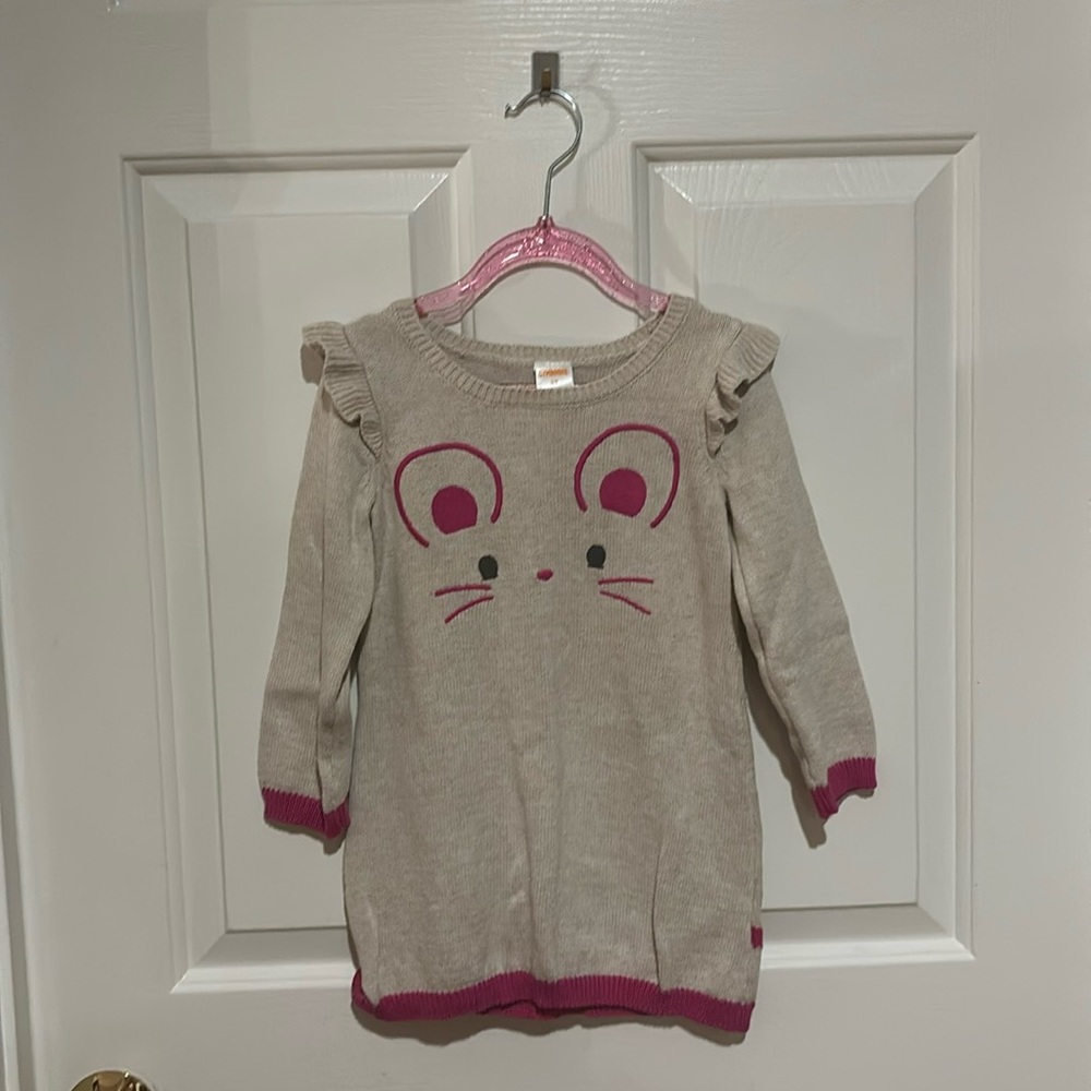 Gymboree Mouse Design Sweater Dress 2T Girls